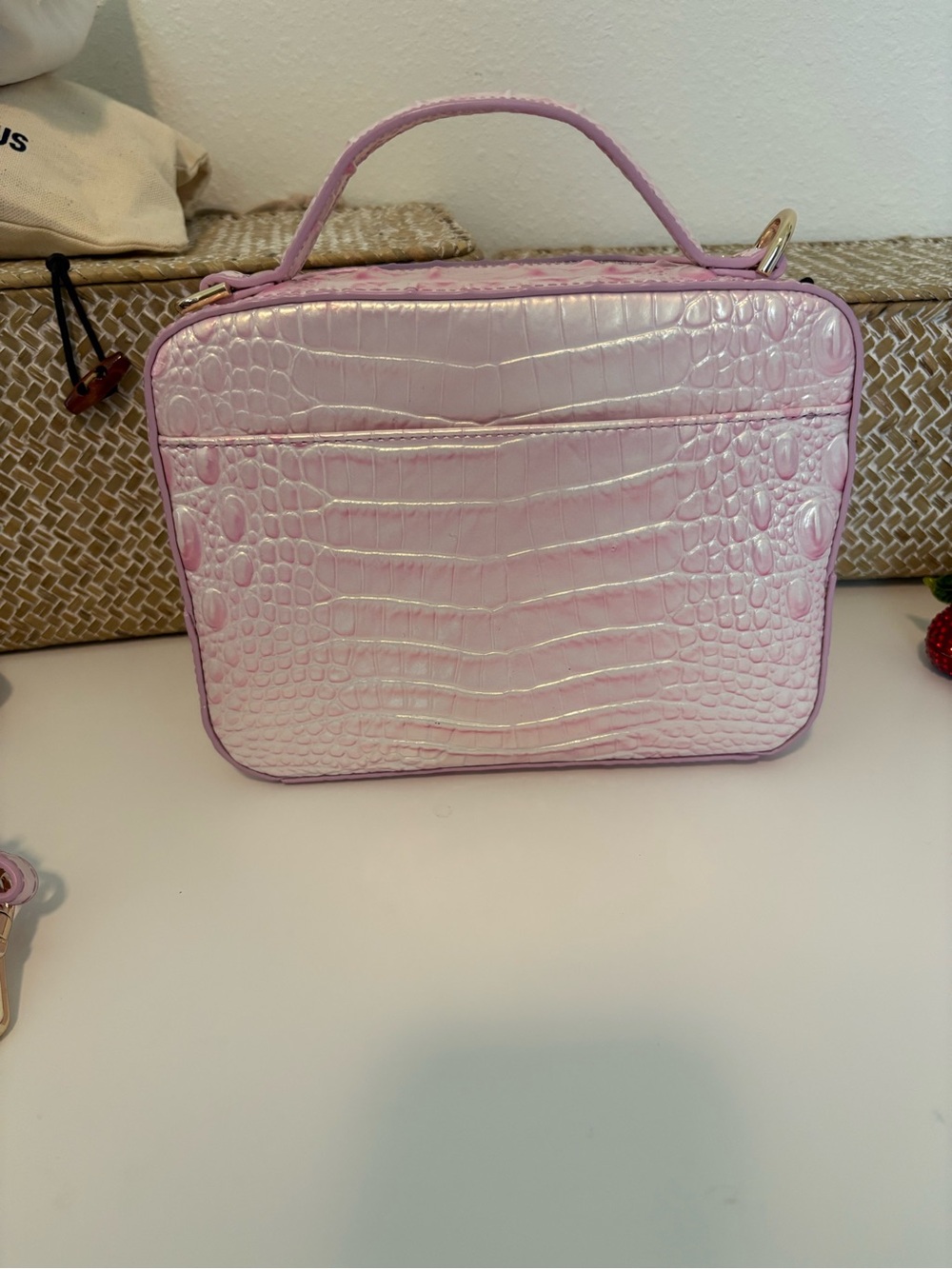Brahmin Pink Croc-Embossed Multi-Piece Shoulder Bag Set - Women - Picture 6 of 10